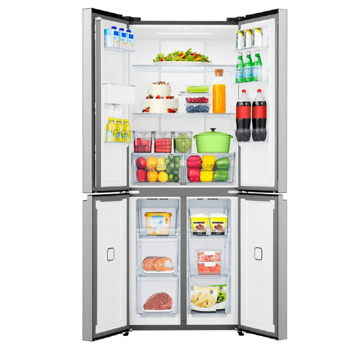 Geladeira Hisense Multidoor 460L Frost Free Inverter Inox
