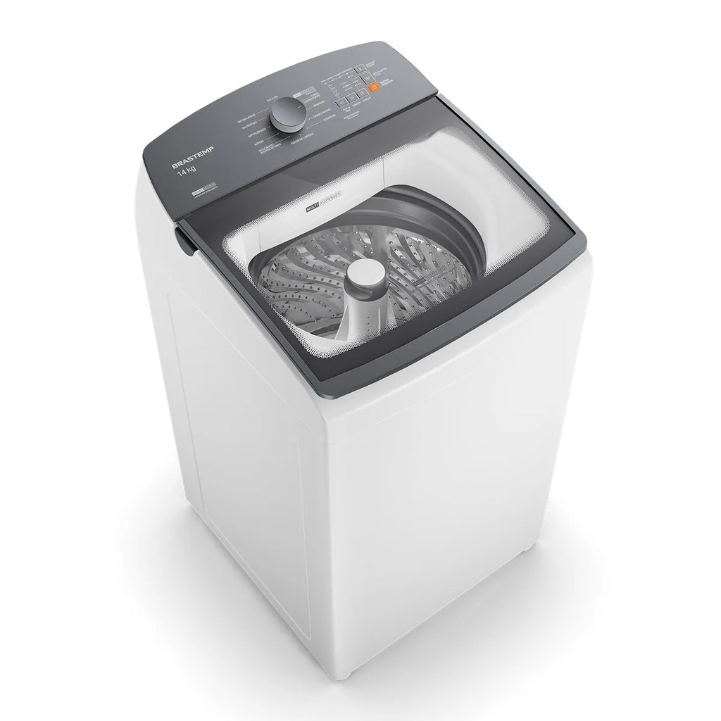 Máquina de Lavar Brastemp Cesto do Inox 14kg Branca Com Smart Sensor Branca