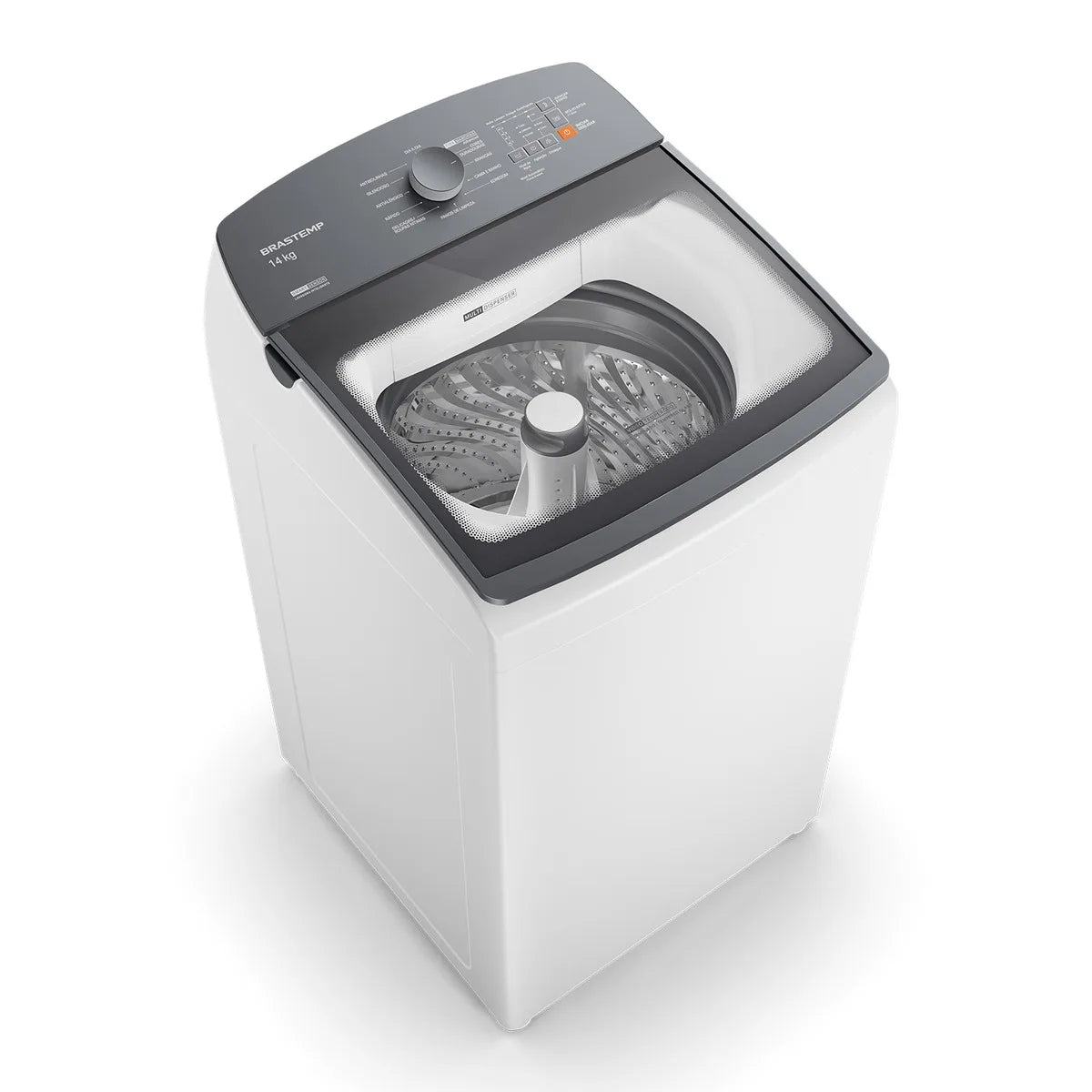Máquina de Lavar Brastemp Cesto do Inox 14kg Branca Com Smart Sensor Branca