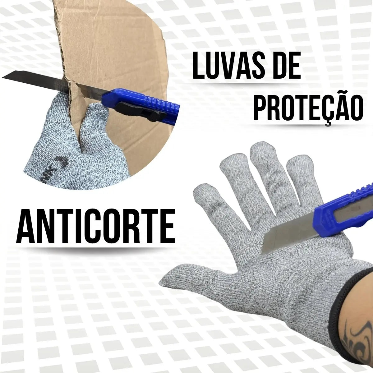 Par Luvas Anticorte Proteção Profissional Nível 5 Segurança
