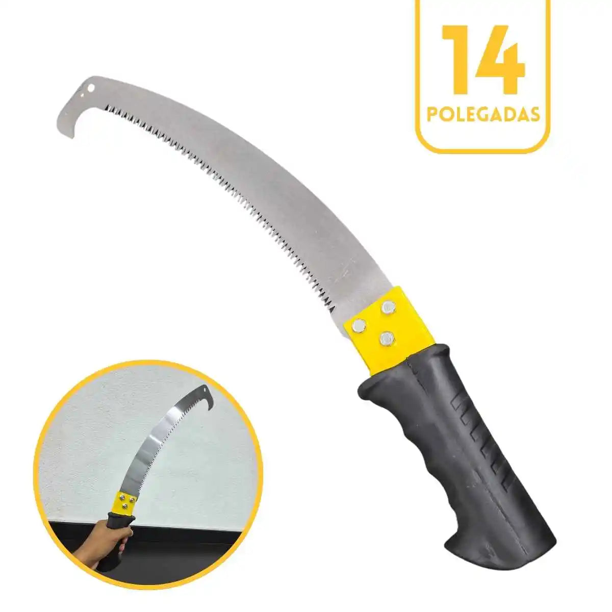 Serrote De Poda Galhos Com Serra Curva 53cm Aço
