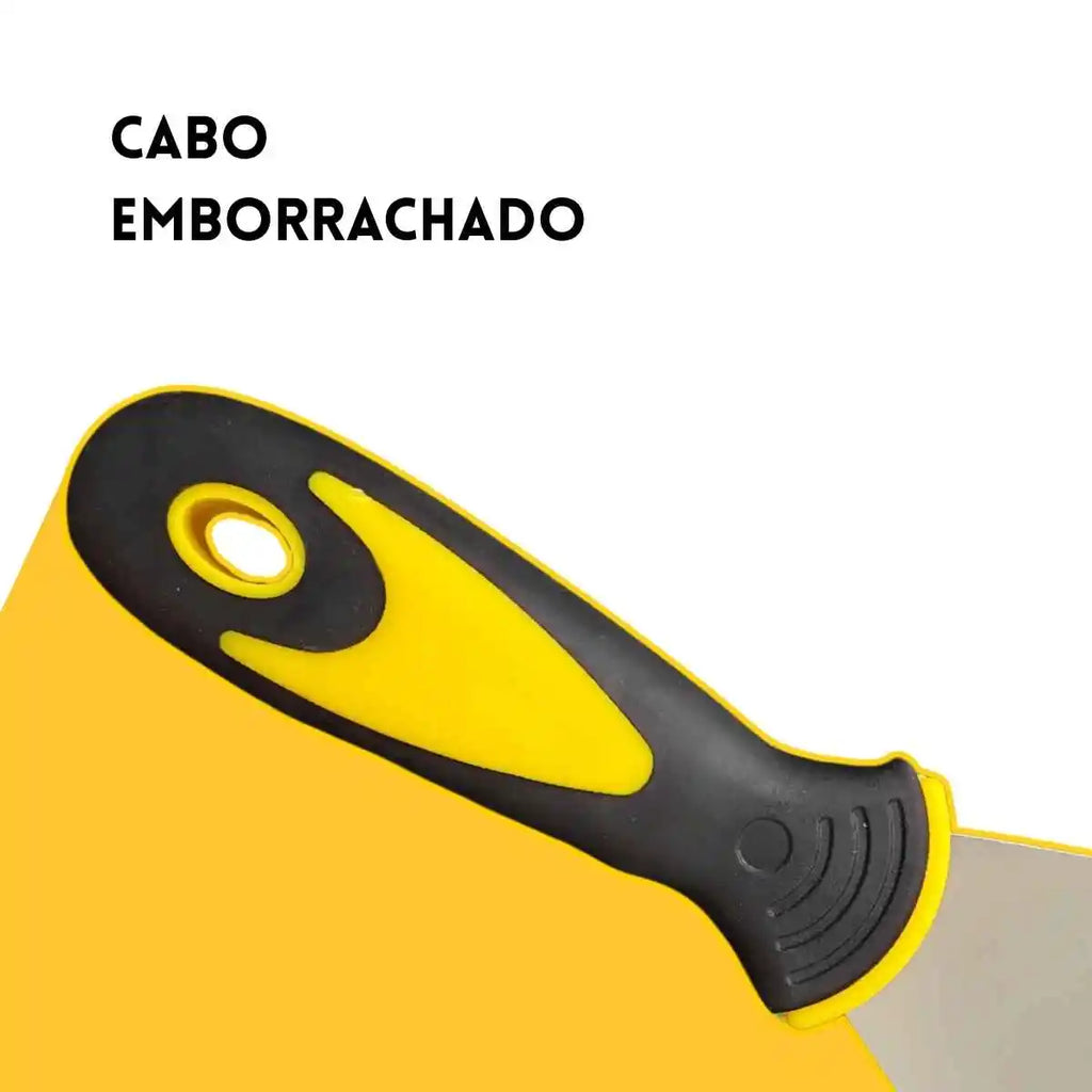 Kit Espátula de Aço Polido Profissional Multiuso Para Massa Gesso e Outros