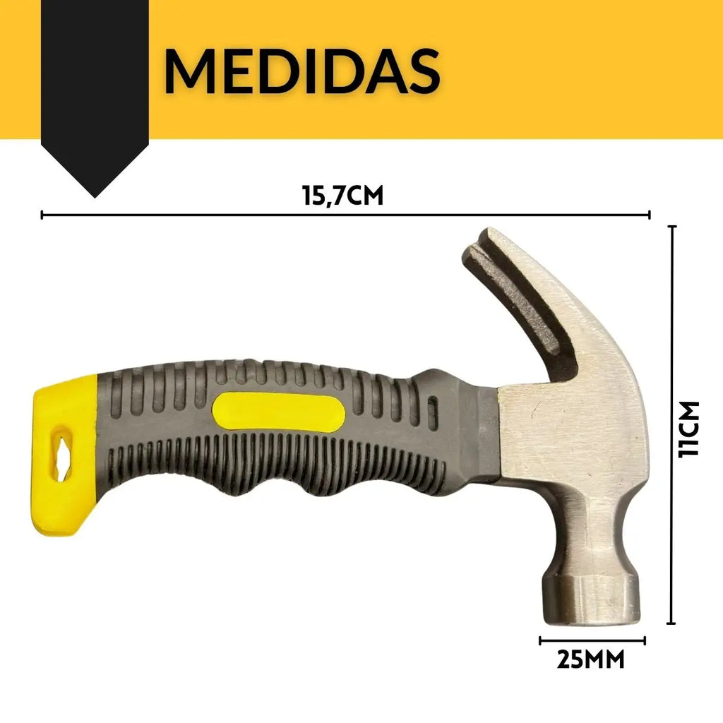 Mini Martelo Cabo Emborrachado Forjado 25MM