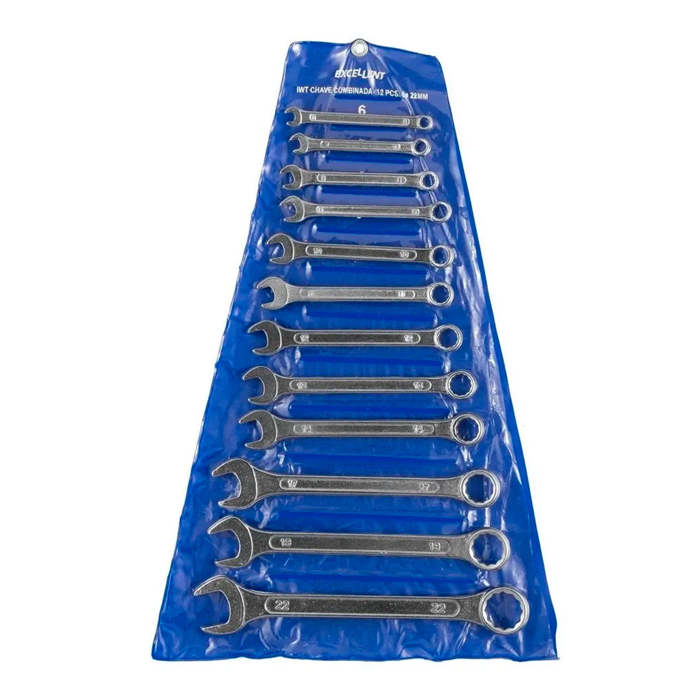 Jogo Chave Combinada Boca Estrela 6 A 22mm Resistente 12 Pçs
