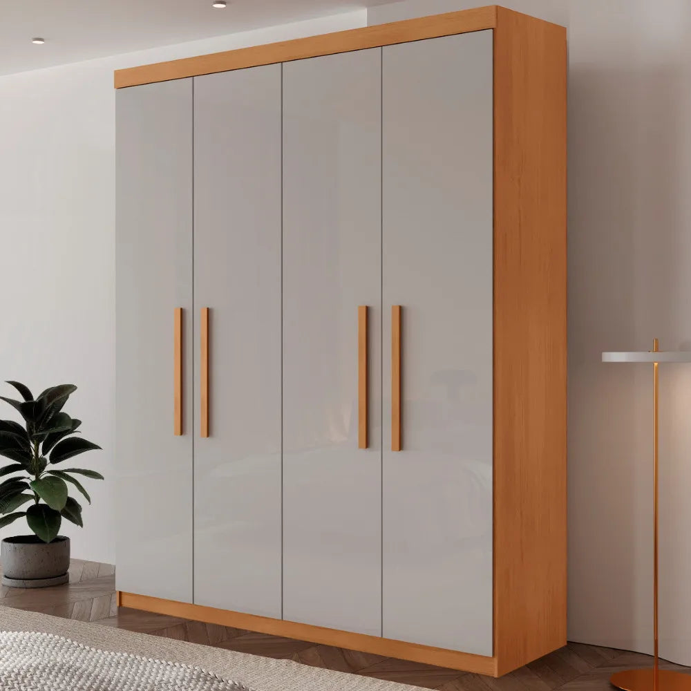 Guarda Roupa Solteiro Hera 4 Portas MDF Rufato
