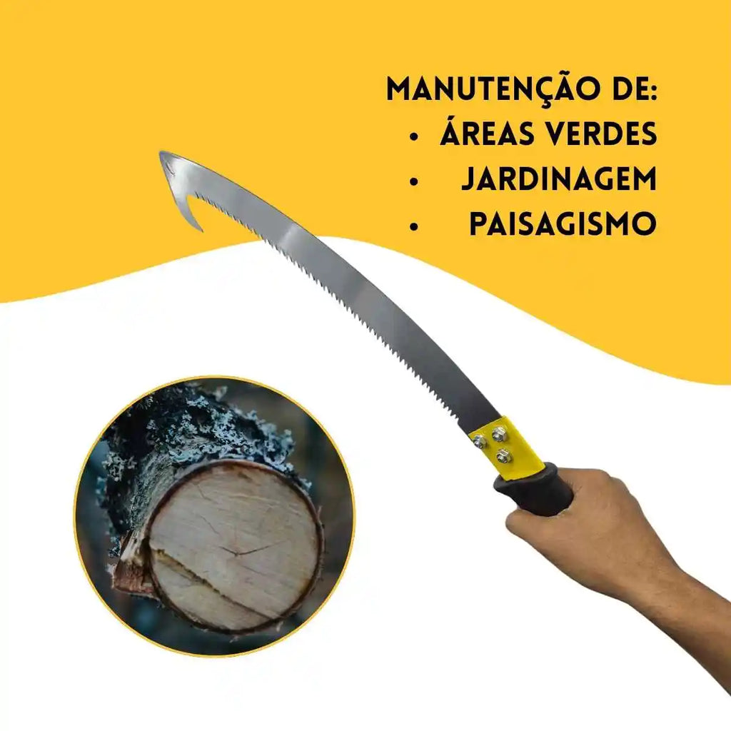 Serrote De Poda Galhos Com Serra Curva 53cm Aço