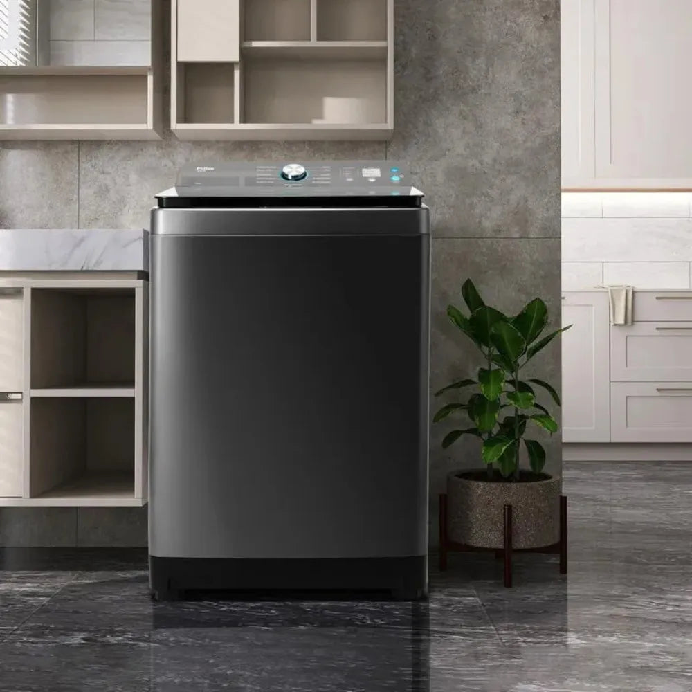 Máquina de Lavar Philco 14 Kg Preto Plr14b 12 Programas  Cesto de Inox Tampa de Vidro