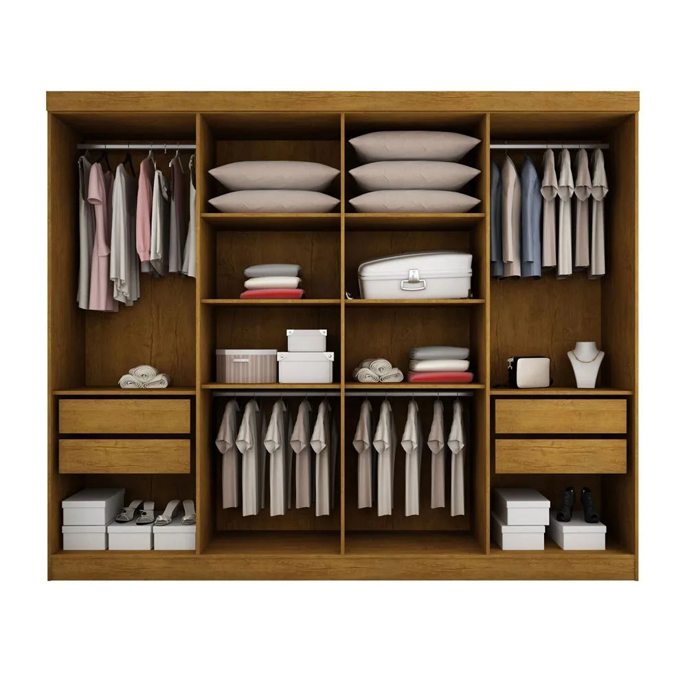 Guarda Roupa Casal Hera MDF 8 Portas e 4 Gavetas Rufato